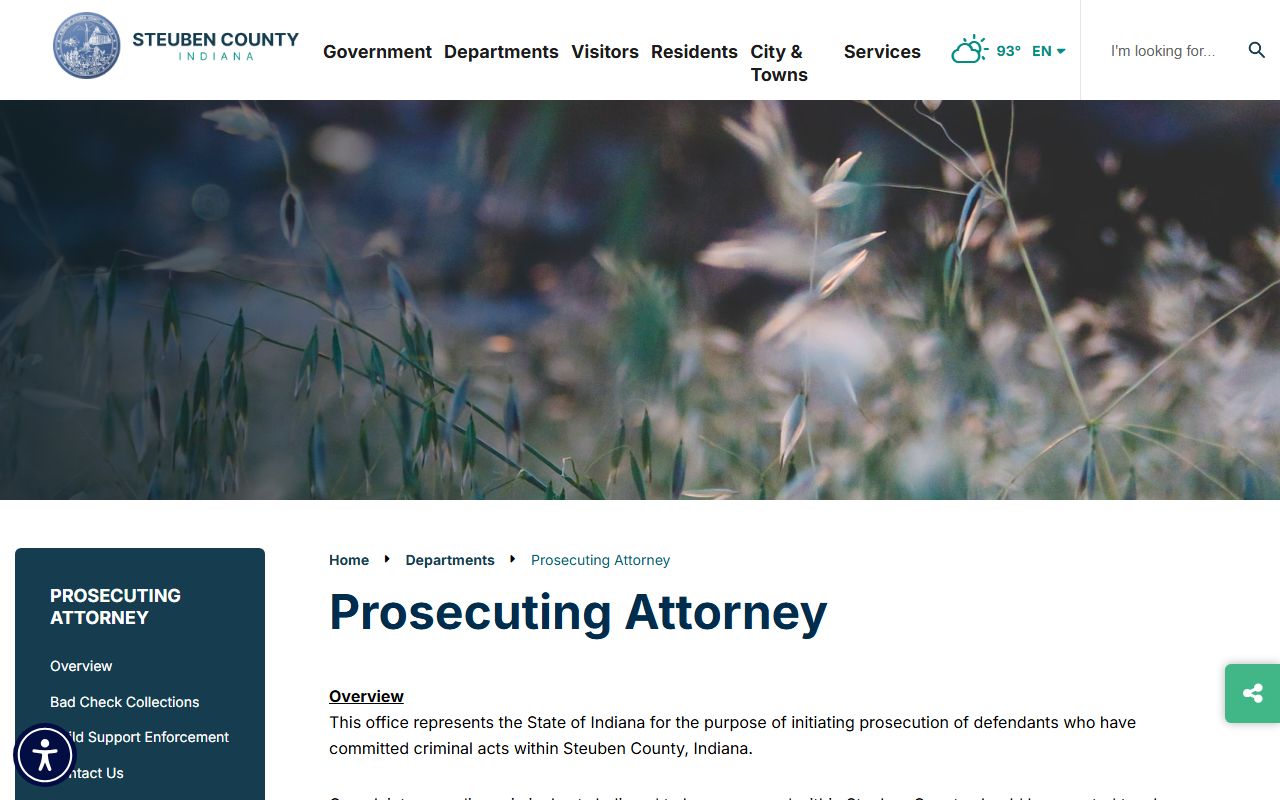Steuben County Prosecuting Attorney overview for criminal prosecution after an arrest